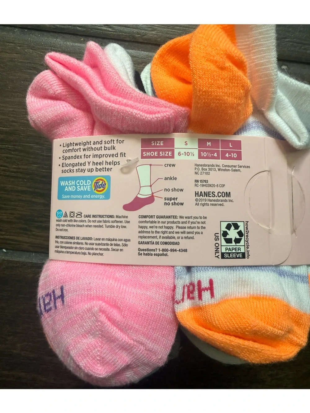 Hanes Girls 20-Pack No-Show Socks
